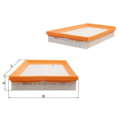 Image of 70327567 Air Filter MAHLE ORIGINAL LX 1813 37,3mm 169mm 196,0mm Insert FORD: FIESTA 5, Fusion Estate
