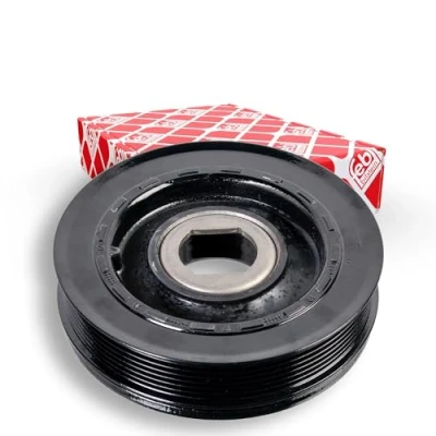 Image of 1230300Q3E crankshaft Pulley FEBI BILSTEIN 104451 7PK 158mm 6 for RENAULT: Trafic 3, GRAND SCENIC 4, VAUXHALL: Vivaro Van