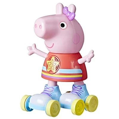 Image of Peppa Pig Disco Roller Skating Doll, Pull and Go Action, 11 Inch Figures, Preschool Toys for 3 Year Old Girls Boys Up, with Lights, Speech, Music