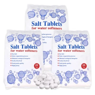Image of HSD 25 kg Salt Tablets, water Softener tablets 25kg, Food Grade, Compatible to All Machines, Tablet softener, 100% Genuine British (3 Bags, KG)