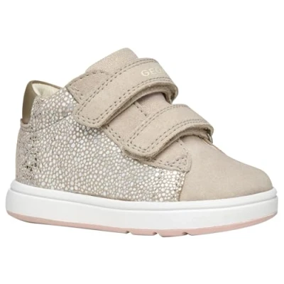 Image of Geox B BIGLIA GIRL girls&#039;s Children&#039;s Shoes (High top Trainers) in Beige