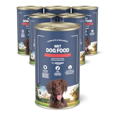 Image of by Amazon Wet Dog Food Can Beef Chunks in Gravy 6 pack