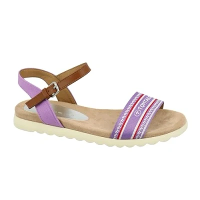 Image of TOM TAILOR Women&#039;s 5394909 Flat Sandal, Lilac, 10 UK