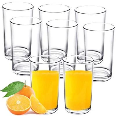 Image of Youngever 9 Pack 300ML Re usable Plastic Drinking Tumblers, Stackable Glasses, Cups, Unbreakable NO BPA, Top Rack Dishwasher Safe