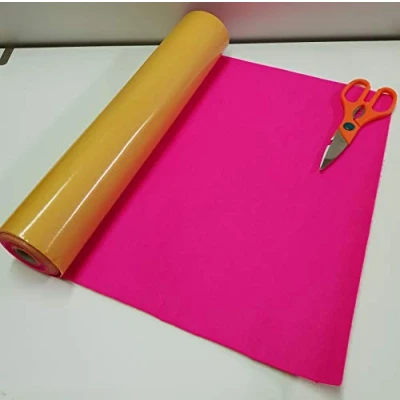 Image of 1/2 Metre x 450mm Wide roll of Pink Sticky Back SELF Adhesive Felt Baize