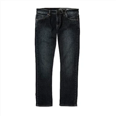 Image of Volcom Men&#039;s Vorta Slim Fit Stretch Denim Jean, Vintage Blue New, 34W x 30L