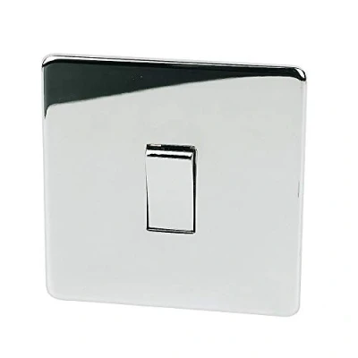 Image of Crabtree Platinum 10AX 1 Gang 2 Way Light Switch Polished Chrome