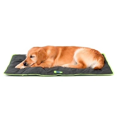 Image of Ferplast Dog Mat Bed Large Washable Mattress Waterproof &amp; Scratchproof For Cars, Houses, Kennels and Baskets Soft Jolly 98 x 65 CM, L, BLACK