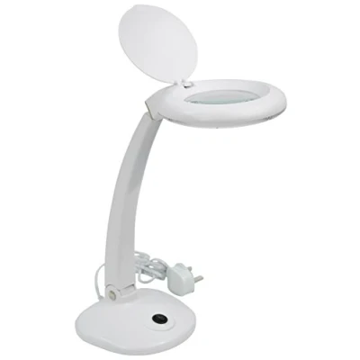 Image of Aidapt Eagle Desktop LED Single Long Arm Illuminated Magnifier with Lens