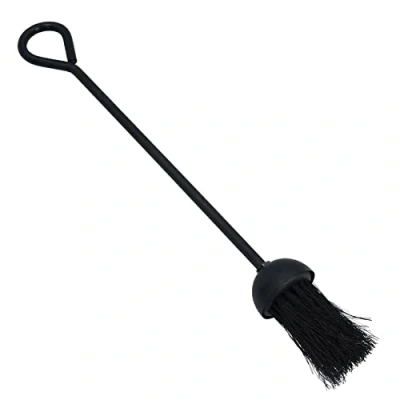 Image of 18&quot; Loop Top Brush Fire Coal Wood Log Burner Black Steel Metal 450mm Sweep