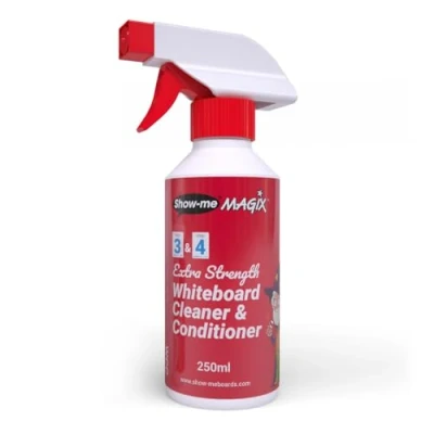 Image of Show Me MAGIX Whiteboard Cleaner, Cleaner For Drywipe Boards in Schools, Versatile &amp; Easy To Use White Board Easily Removes Even Permanent Marker Ballpoint Pen 250ml