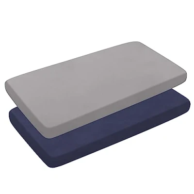Image of 2 x Cot Bed sheets 120x60 Fitted Polyester Soft Hypoallergenic Fully Elasticated Skirt Breathable Easy Care