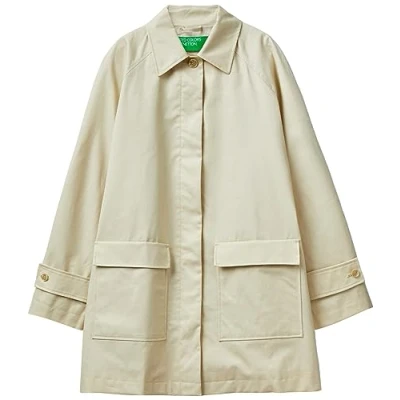 Image of United Colors of Benetton Women&#039;s Jacket 2szxdn02z Trench coat, Light Beige 1j4, M