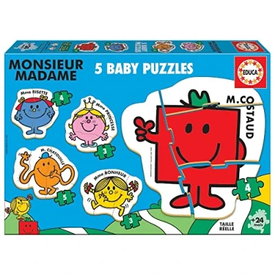 Image of Educa 19400 Monsieur Madame Baby Puzzles Mr Men, Varied
