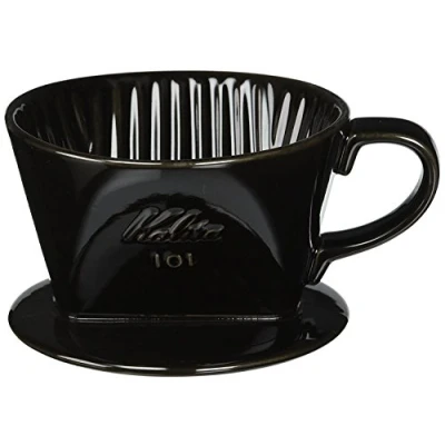Image of Kalita Ceramic Coffee Dripper 101 Lotto Black # 01005 (japan import)