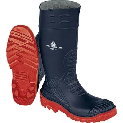 Image of MENS DELTA PLUS IRON SAFETY WELLIES WELLINGTONS WATERPROOF BOOTS STEEL TOE CAPS HEAVYDUTY (UK 10)