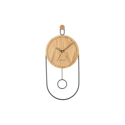 Image of Karlsson Wall Clock &#039;Swing Pendulum&#039; LIGHT WOOD (KA5892WD)