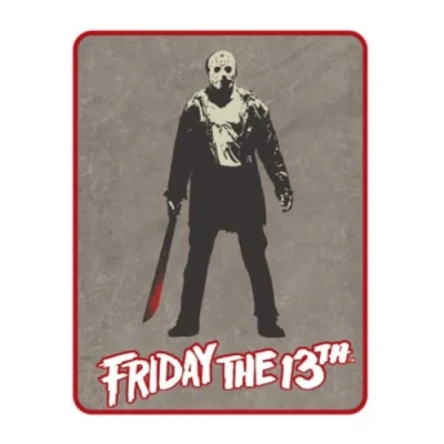 Image of Franco Collectibles Friday The 13th Jason Horror Bedding Super Soft Micro Raschel Throw, 46 in x 60 in, (Official Licensed Product)