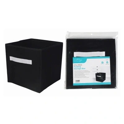 Image of Black 27cm Foldable Storage Box By Ashley