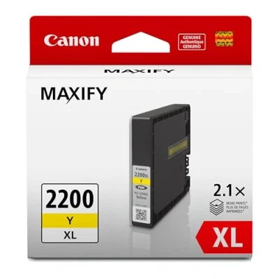 Image of Canon pgi 2200 Printer Ink Cartridge (Yellow, Maxify mb5020, Inkjet)