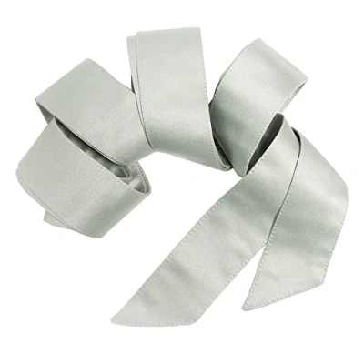 Image of Maya Deluxe Women&#039;s Belt Ladies Satin Sash Waist Tie Ribbon Bow Accessory for Bridesmaids Bridal Wedding Prom Evening Occasion, Green Lily, L XL