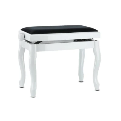 Image of Gewa Piano Bench, Wood, White high Gloss