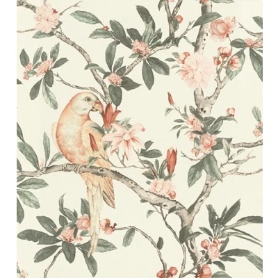 Image of Rasch Wallpaper 543315 Bright Non Woven with Tropical Motif Plants and Parrot Jungle 10.05 m x 0.53