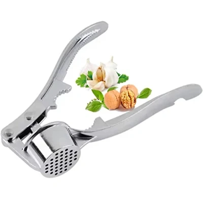 Image of Kitchen Garlic Press, 4 in 1 Mincer Grinder, Easy to Squeeze and Clean Press Crusher, Chopper for Nut