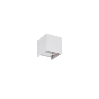 Image of Lindby LED outdoor wall light Nivar, angular, white, metal