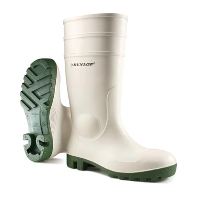Image of Dunlop 171BV ProMaster Safety Wellington Boot White (Green Sole) Size 8 (42)
