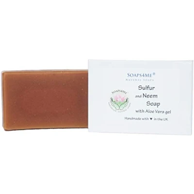 Image of SOAPS4ME Sulphur and Neem Handmade Natural Soap with Aloe Vera