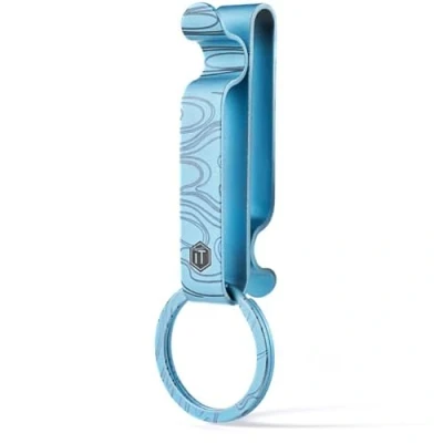 Image of KeyUnity Titanium Suminagashi Double Side Quick Release Key Holder with Detachable Ring, Belt Loop Keychain Clip Ideal EDC Organizer for Men &amp; Women