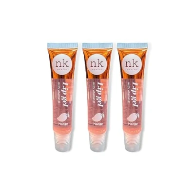 Image of NK Lip gloss gel 15ml Vitamin E, Shiny, Nourishes, (Mango, Pack Of 3)
