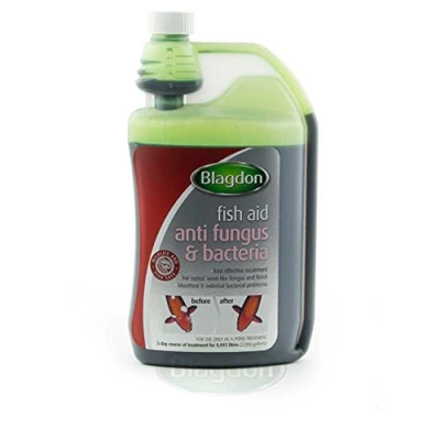 Image of Blagdon Fast Acting Anti Fungus &amp; Bacteria Water Treatment for All Pond Fish, Finrot, Mouthrot, External Bacterial Infections, Wildlife Fish Safe, 1 Litre