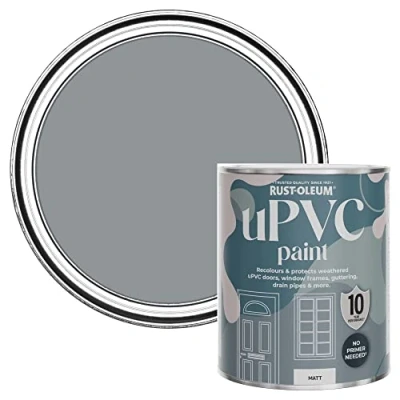 Image of Rust Oleum Grey uPVC Door and Window Paint in Matt Finish Anthracite 750ml