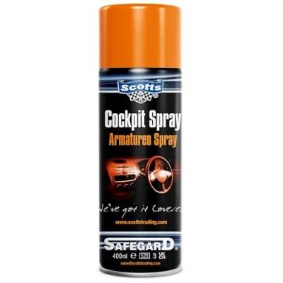 Image of Scotts Premium Cockpit Spray Fast Acting, Foaming Action Dashboard Cleaner, Refresh, Restore &amp; Protect Specifically Formulated to Remove Stains, Marks, Odurs and Grime 400ml