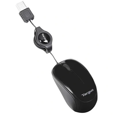 Image of Targus Compact Blue Portable Trace Mouse, Black (AMU75EU)