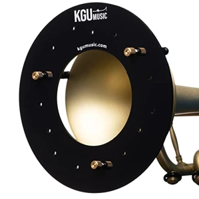 Image of deflector KGUBrass for trumpets, trombones, bass flugelhorns, trumpet mirror, acrylic horn (trumpet, black)