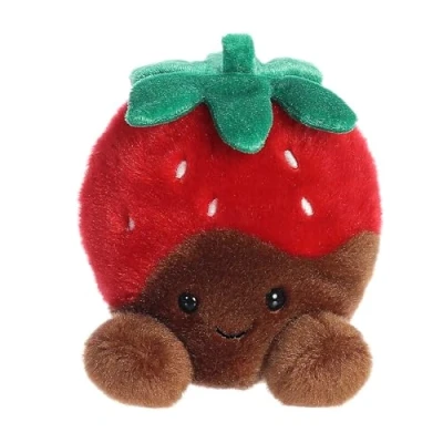 Image of Aurora® Adorable Palm Pals™ Valentino Chocolate Strawberry™ Stuffed Animal Pocket Sized Play Collectable Fun Red 5 Inches