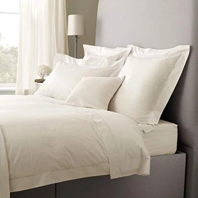 Image of Linens Limited 100% Egyptian Cotton 200 Thread Count Valance Sheet, Cream, King