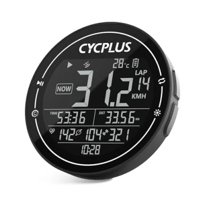 Image of CYCPLUS GPS Bike Computer, Wireless Cycling Speedometer Odometer Waterproof MTB Tracker, ANT+ Bluetooth Compatible with 2.5 inch Screen