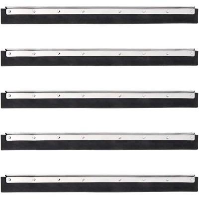 Image of vidaXL Floor Squeegee Heads 5 pcs 60.5x2x5 cm Steel and Rubber