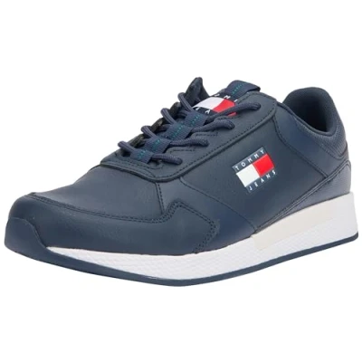 Image of Tommy Jeans Men&#039;s Runner Trainers, Blue (Twilight Navy), 10