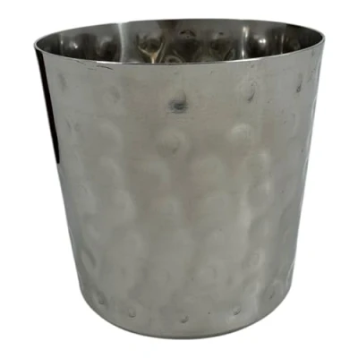Image of Chabrias Ltd Chip Cup Hammer Stainless Steel 8x8cm Pack of 12 Elegant and Durable Food Serving Pot Snack Cups Brand