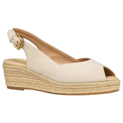 Image of Geox Iberide Wedge sandals, Women&#039;s, Size: 5, Light taupe Suede