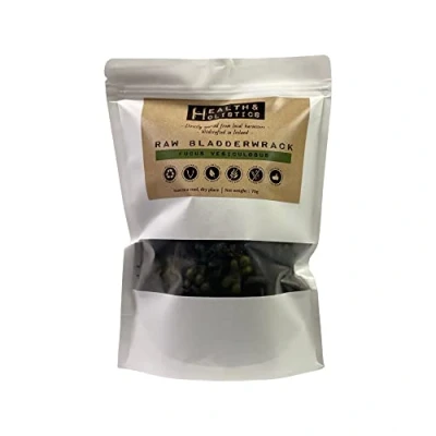 Image of Raw Bladderwrack leaf flakes (St. Lucia 70g) Organic Wild Crafted Non GMO 92 Minerals Containing Essential Vitamins and