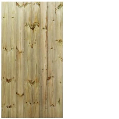 Image of Made2Measure Bespoke Custom Widths: Between 75CM to 90CM By upto 6ft (180cm High) Tongue &amp; Groove Semi Braced Flat Top Pathway Garden Pedestrian Gate Hinge Pack Option Removed