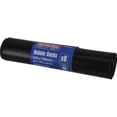 Image of Faithfull Black Rubble Sacks (6)