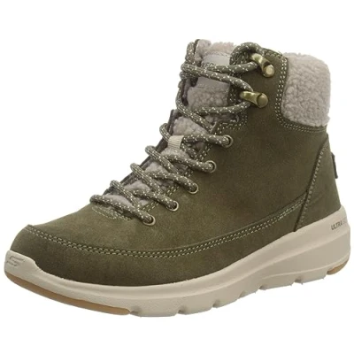 Image of Skechers Women&#039;s UNO Rugged Ankle Boot, Olive Suede/Durasuede , 4 UK medium
