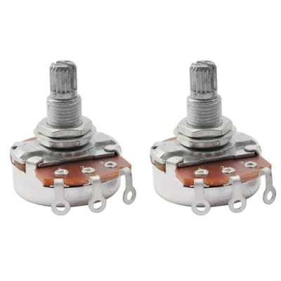 Image of Musiclily B500K Metric Split Shaft Pots Linear Taper Potentiometers for Electric Guitar Bass (Set of 2)